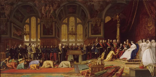 Recepción de los embajadores siameses por el emperador Napoleón III en el palacio de Fontainebleau, 27 de junio de 1861