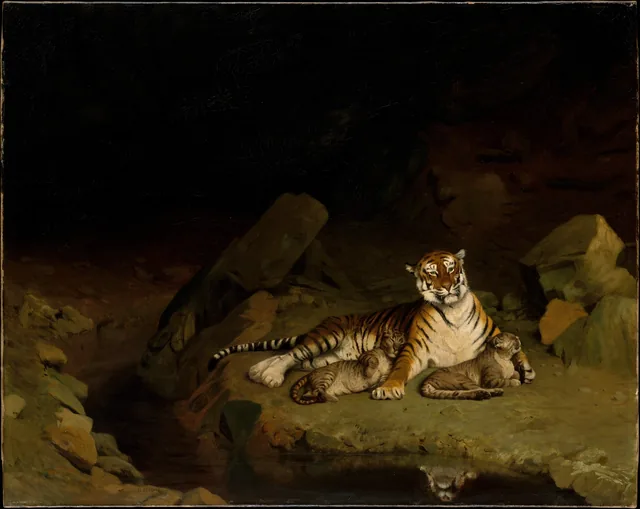 Tigre e seus filhotes, Jean-Léon Gérôme