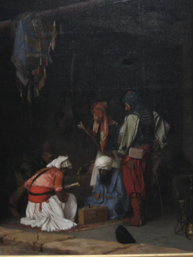 Bashi-bazouks turcos jogando xadrez, Jean-Léon Gérôme