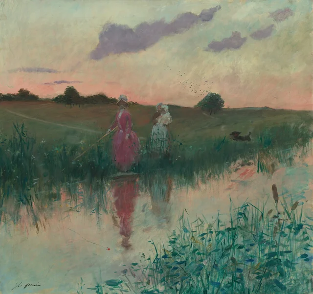 The Artist's Wife Fishing, Jean-Louis Forain