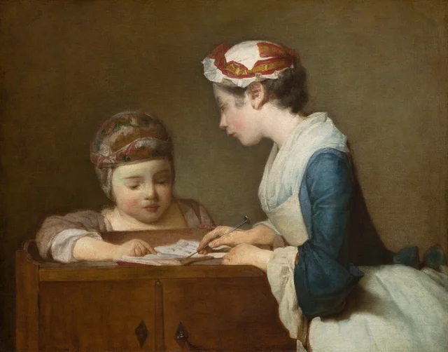 The Little Schoolmistress, Jean Siméon Chardin