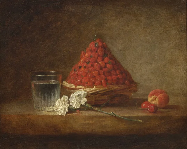 Basket of Wild Strawberries, Jean Siméon Chardin