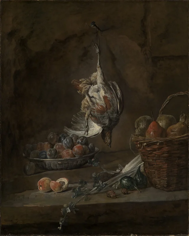 Naturaleza muerta con perdiz muerta, Jean Siméon Chardin