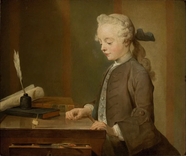 Portrait of Auguste Gabriel Godefroy (The Child with a Teetotum), Jean Siméon Chardin