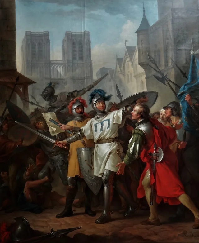 The Retaking of Paris from the English: Entry of the French Army on 13 April 1436, Jean-Simon Berthélemy