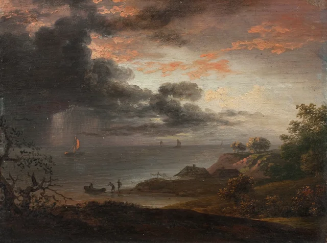 Averse d'orage s'abattant sur la mer, Jens Juel