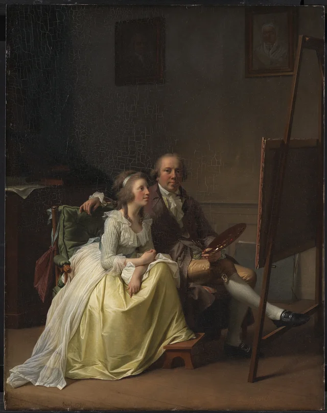 O Artista e sua esposa Rosine, nascida Dørschel, Jens Juel