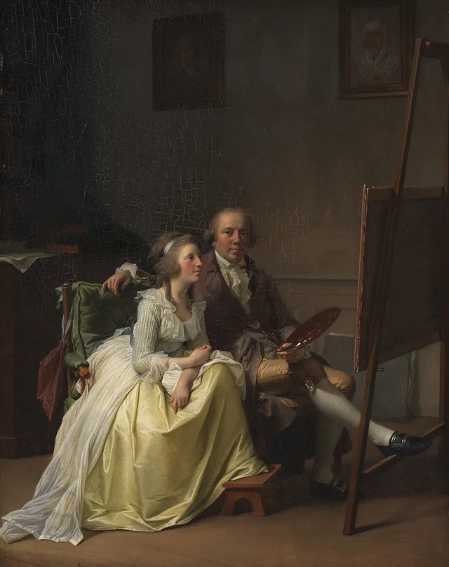 El artista y su esposa Rosine, de soltera Dørschel, Jens Juel