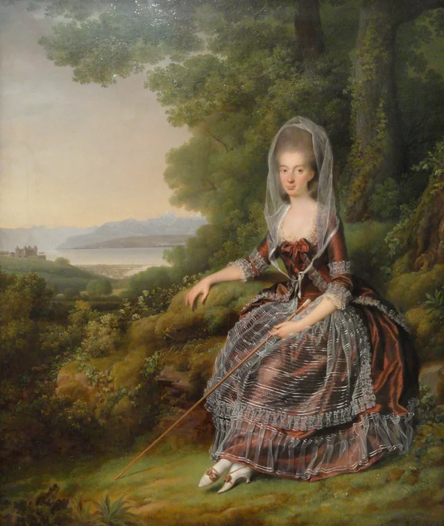 La baronesa Matilda Guiguer de Prangins en su parque junto al lago Lemán, Jens Juel