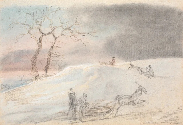 Paseo en trineo bajo la escarcha, Jens Juel