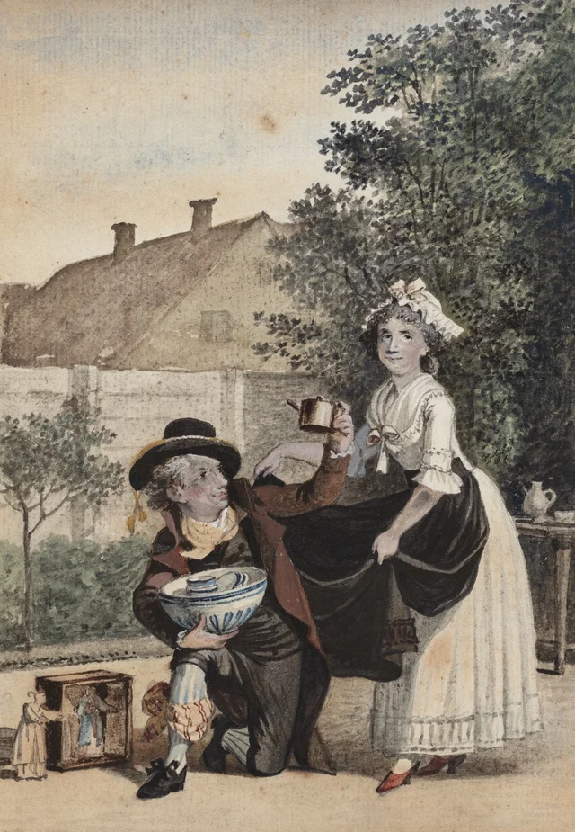 Una escena de la obra de P. A. Heiberg «Chinafarene»