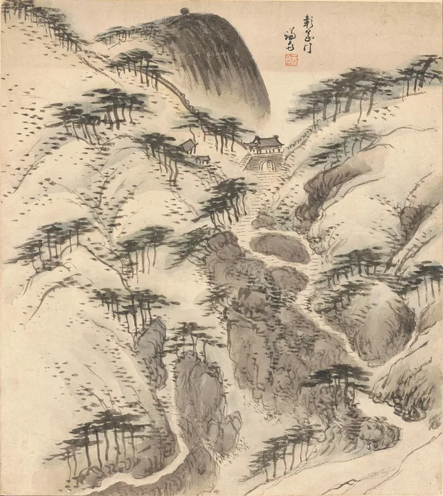 Album of the eight views of Jangdong, image 6, Jeong Seon