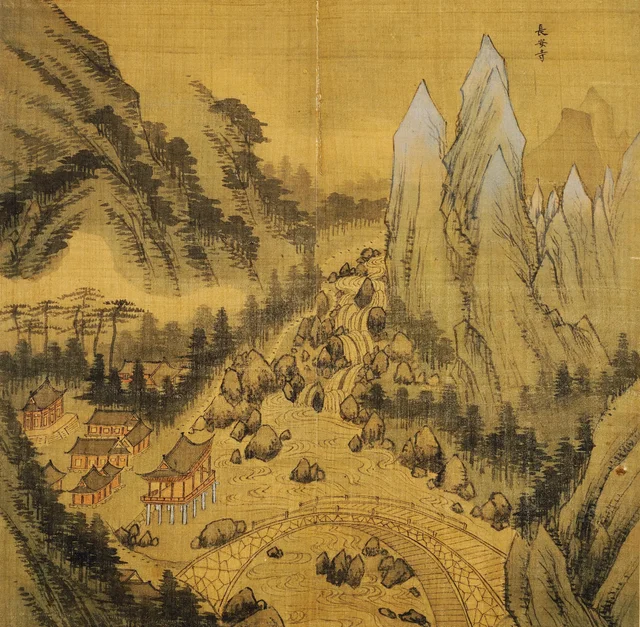Jangansa, from the Album of Mount Pungak of the sinmyo year, Jeong Seon