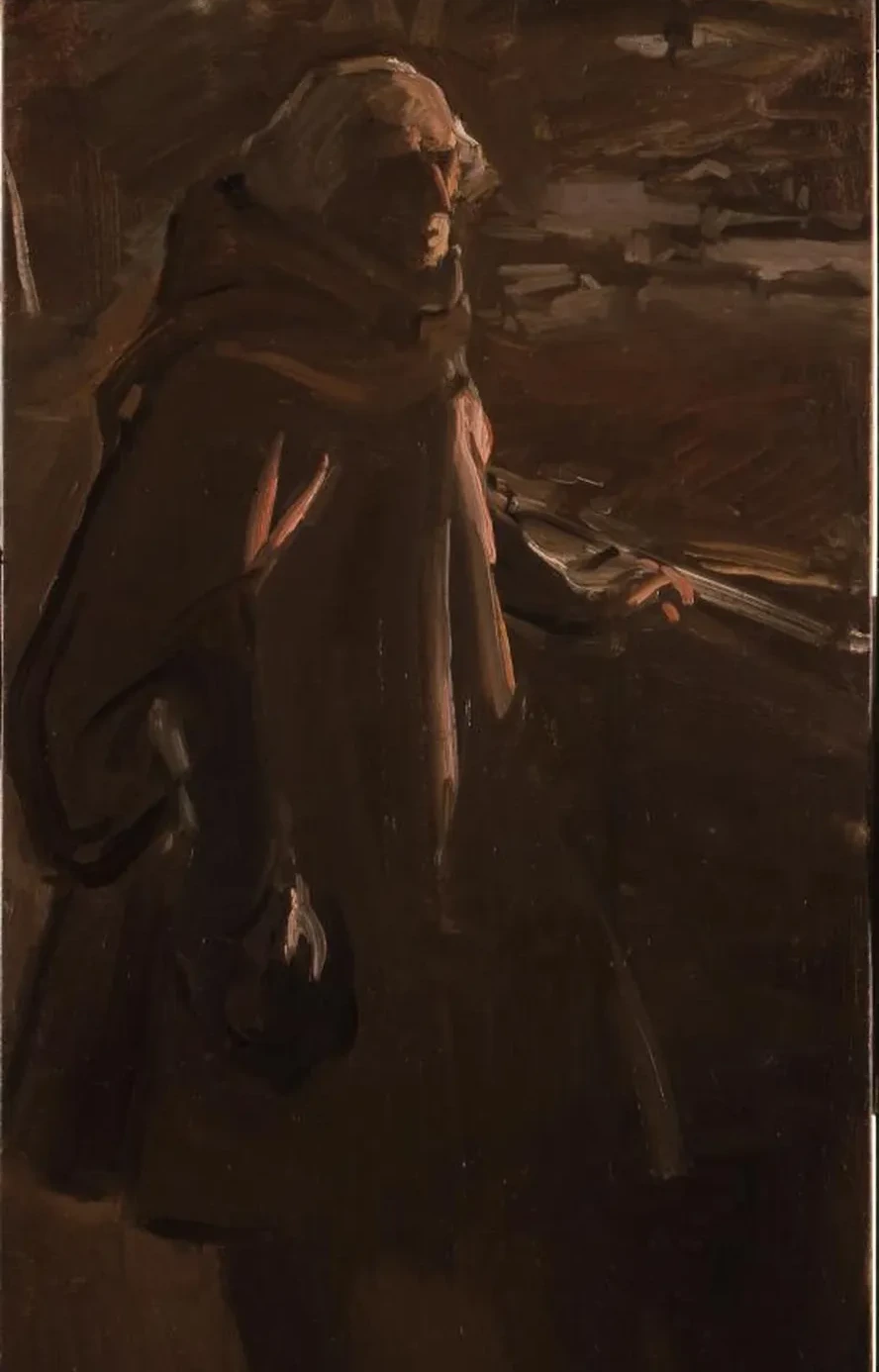 Columbus Leaving Palos (At Night, Right Profile), Joaquín Sorolla