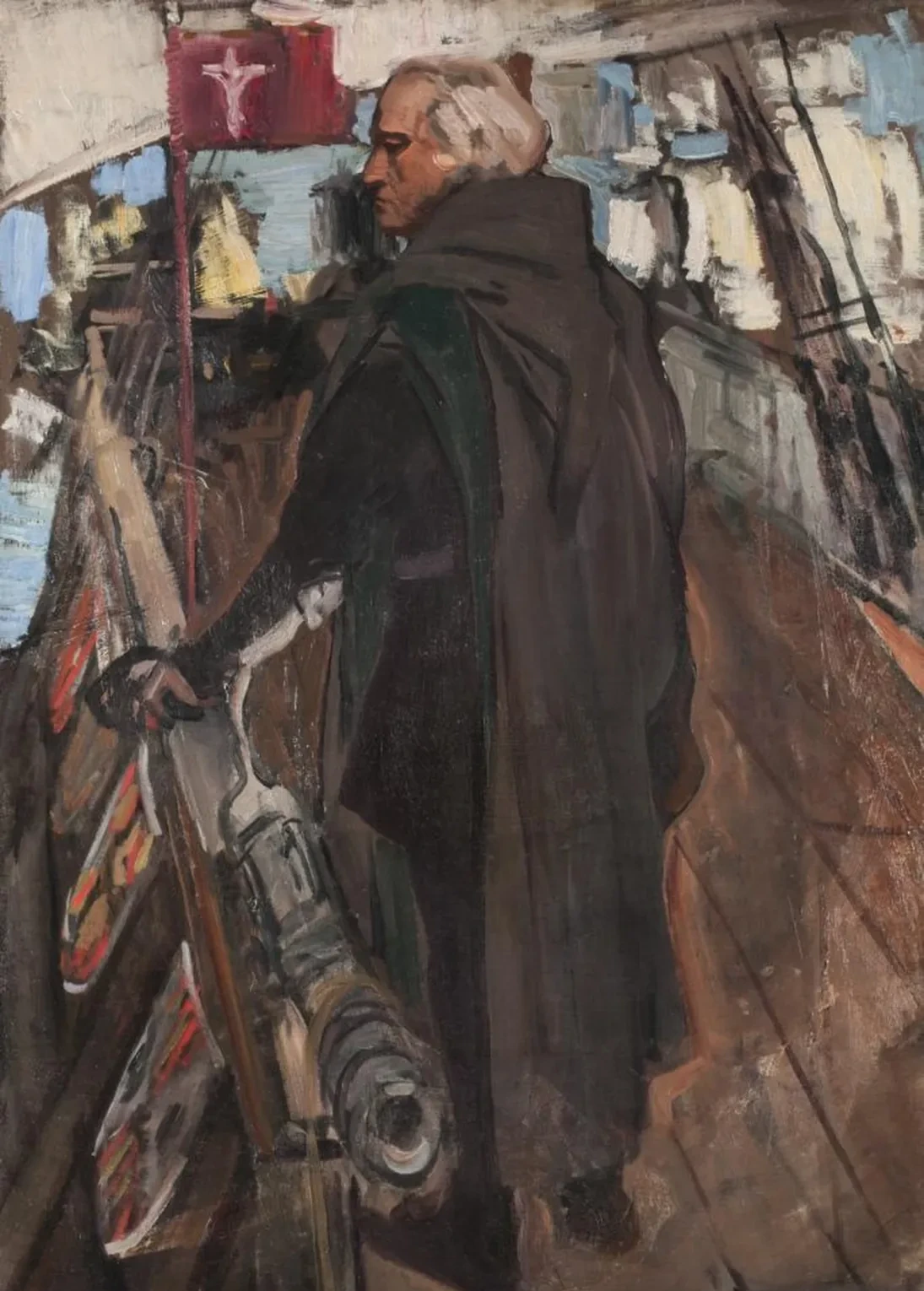 Columbus Leaving Palos (From Behind, with Falconet), Joaquín Sorolla