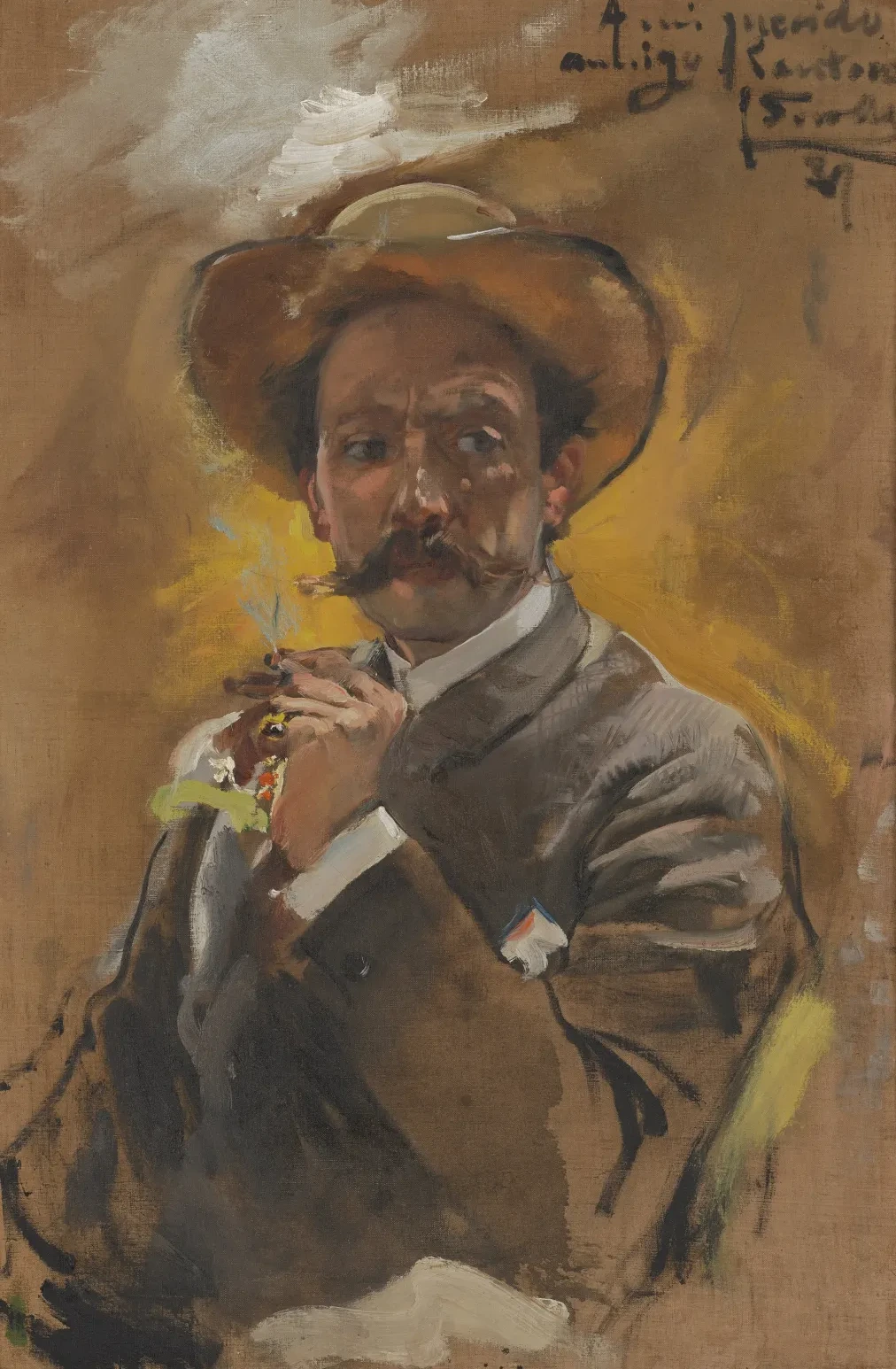 Portrait of the Painter Francesco Santoro, Rome, Joaquín Sorolla