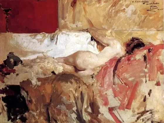 Bacchante (Female Nude from the Back)
