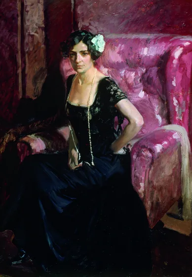 Clotilde en robe de soirée