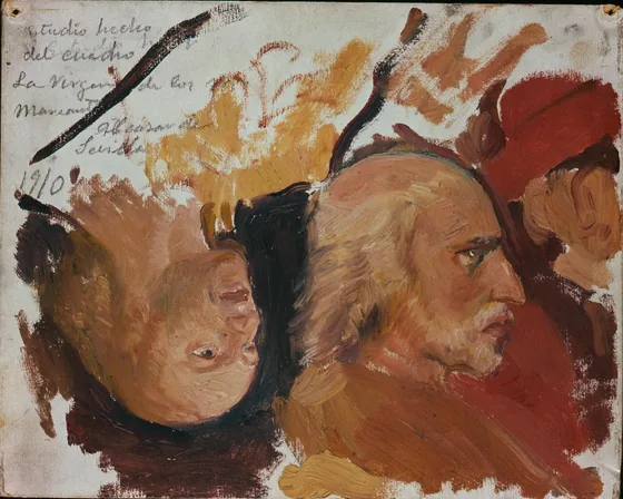 Columbus Leaving Palos. Sketches after the Painting, La Virgen de los Navegantes, by Alejo Fernández