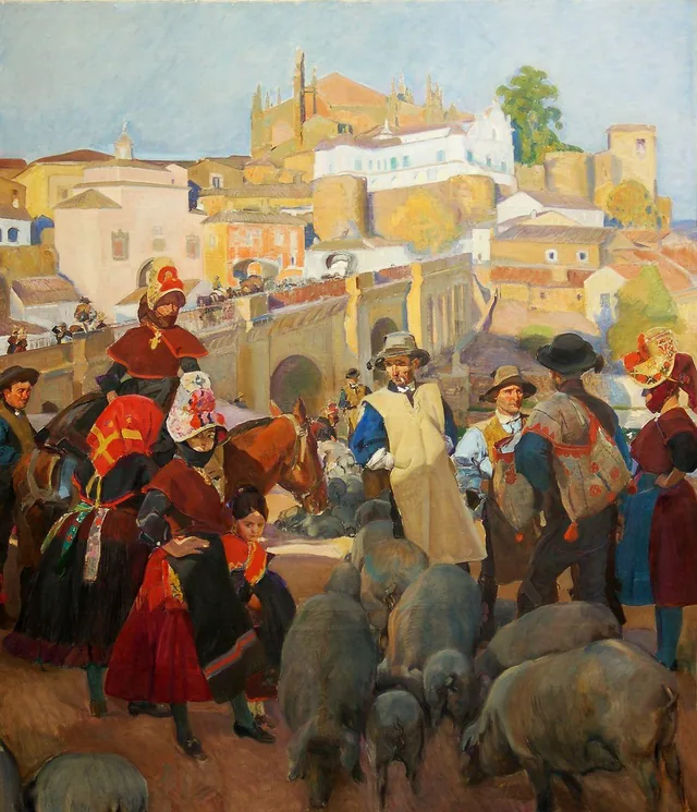 Estremadura, o mercado, Joaquín Sorolla