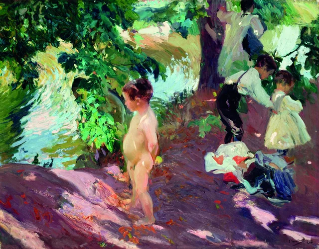 El baño en La Granja, Joaquín Sorolla