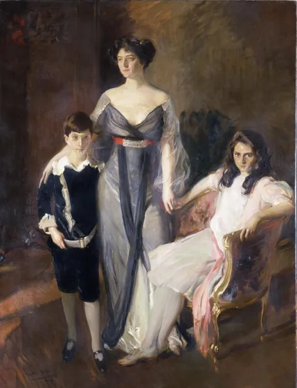 Mrs. Ira Nelson Morris and her Children
