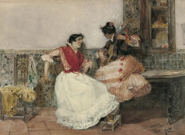 Tocando la guitarra