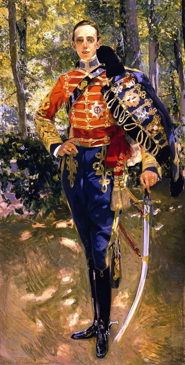 Retrato de Afonso XIII com uniforme de hussardo, Joaquín Sorolla