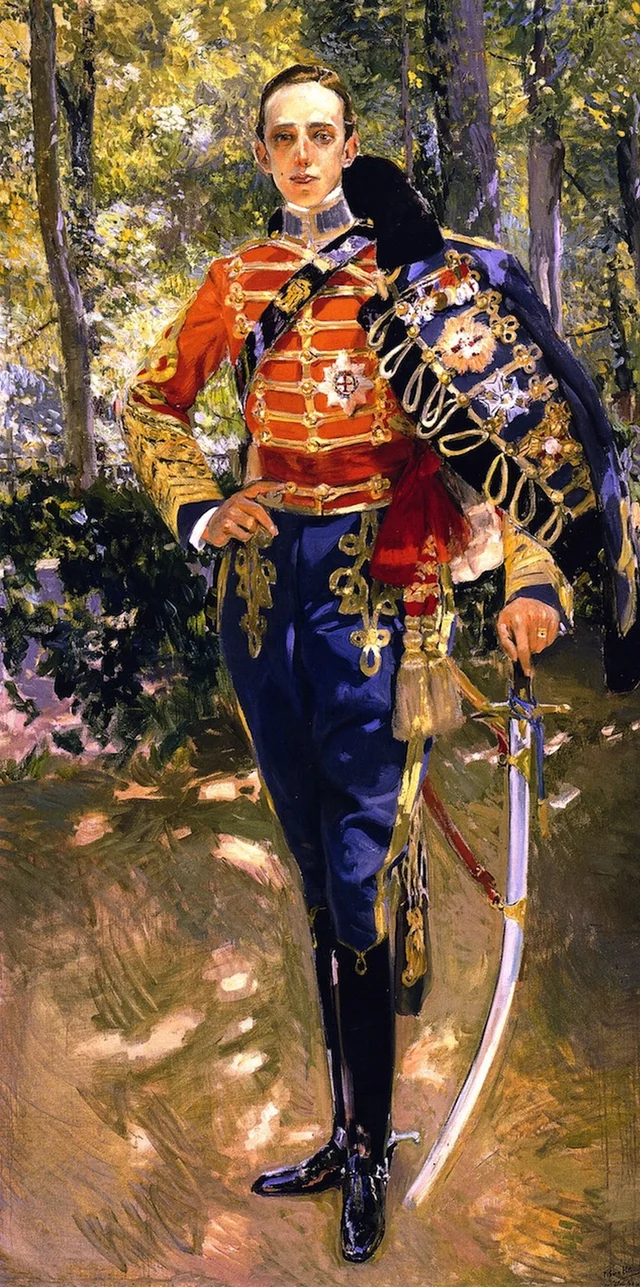 Retrato de Alfonso XIII con uniforme de húsar, Joaquín Sorolla