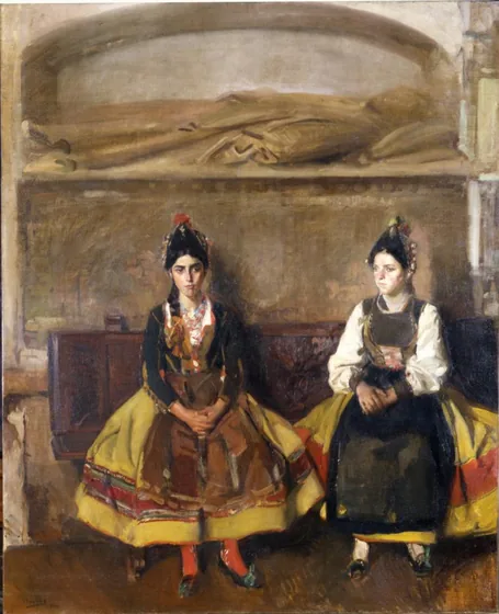 Segovian Peasant Girls (Picturesque Spain, Segovia)