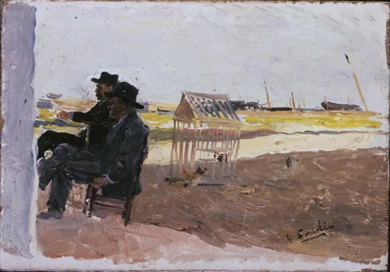 The Beach, Valencia (Two Men Seated)