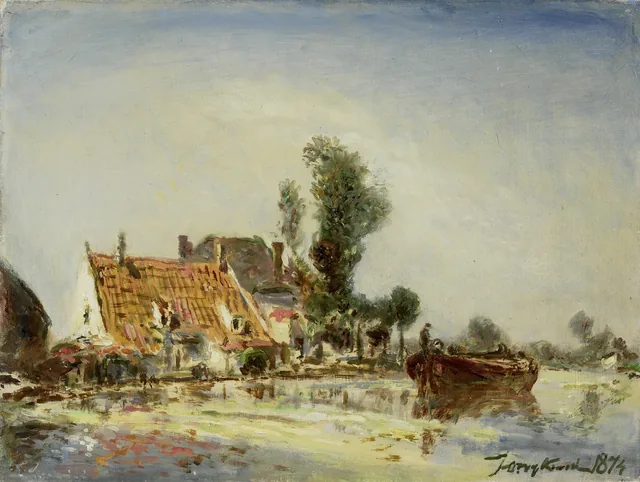 Casas junto a um canal perto de Crooswijk