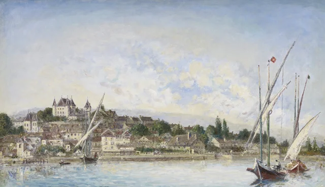 Vista do lago Léman em Nyon