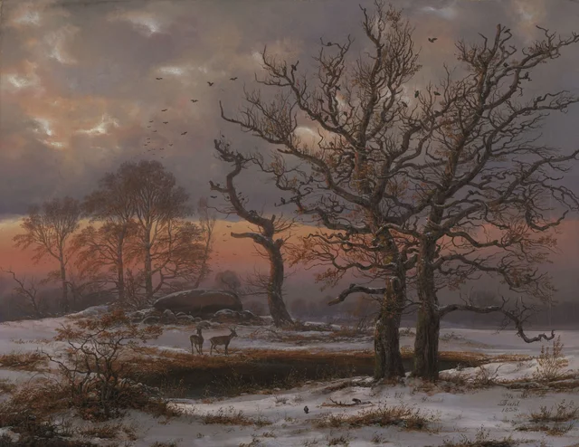 Danish Winter Landscape with Dolmen, Johan Christian Dahl