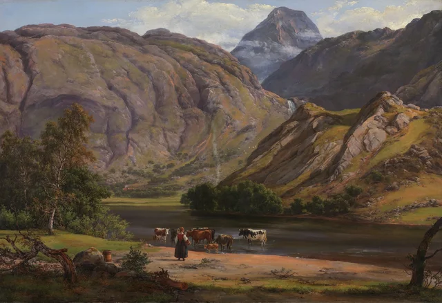 Isdalen, à Svartediket, près de Bergen, Johan Christian Dahl