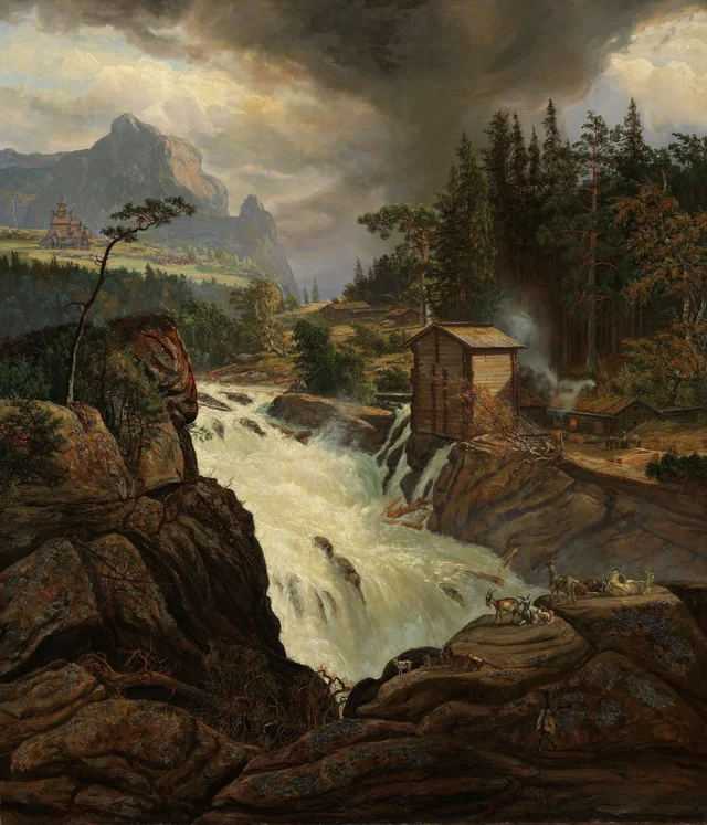 La chute supérieure du Labrofoss, Johan Christian Dahl