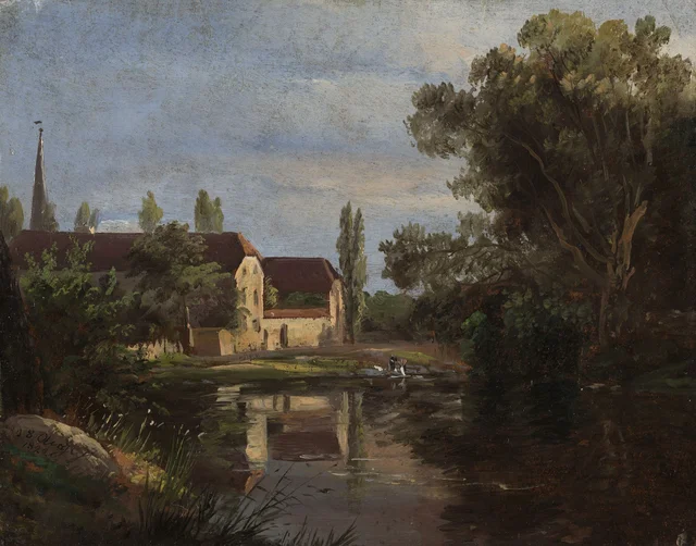 Vista de la aldea de Plauen, junto al Weisseritz