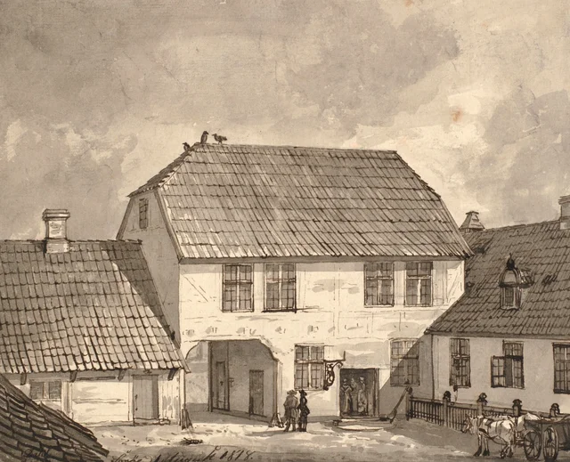 La puerta de la ciudad de Sorø, vista desde el interior