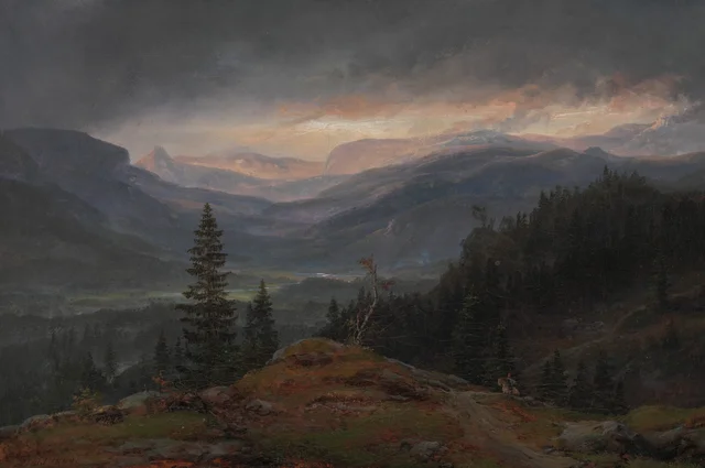 Vista sobre el Hallingdal, Johan Christian Dahl