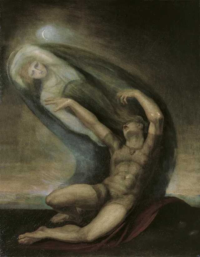 Aquiles agarra-se à sombra de Pátroclo, Johann Heinrich Füssli