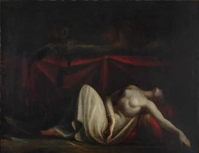 As Erínias expulsam Alcmeão do corpo de sua mãe Erifila, que ele matou, Johann Heinrich Füssli
