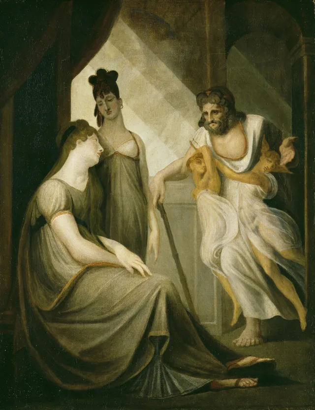 Tétis pede a Hefesto armas para Aquiles, Johann Heinrich Füssli