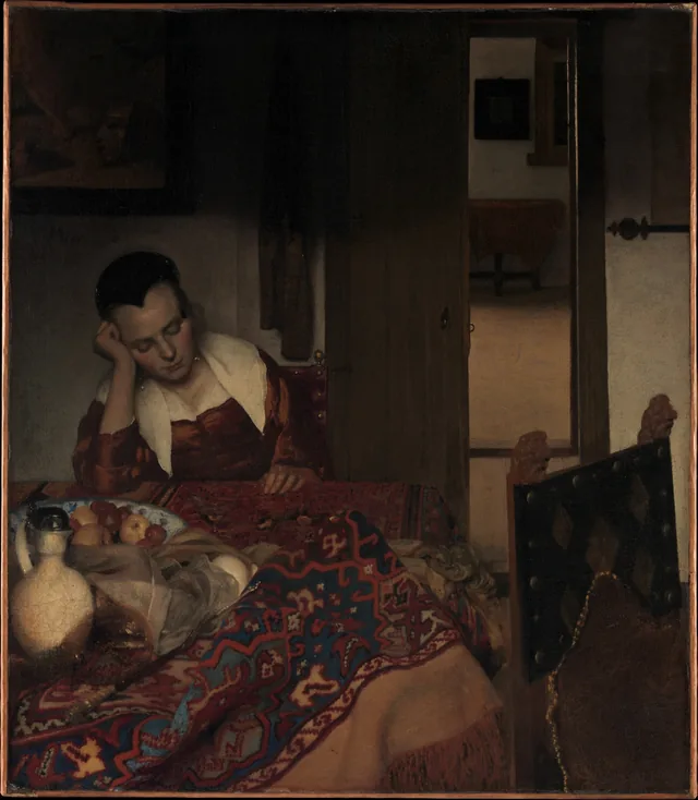 Uma criada adormecida, Johannes Vermeer