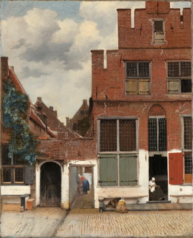 Vista de casas en Delft, conocida como «La callejuela», Johannes Vermeer