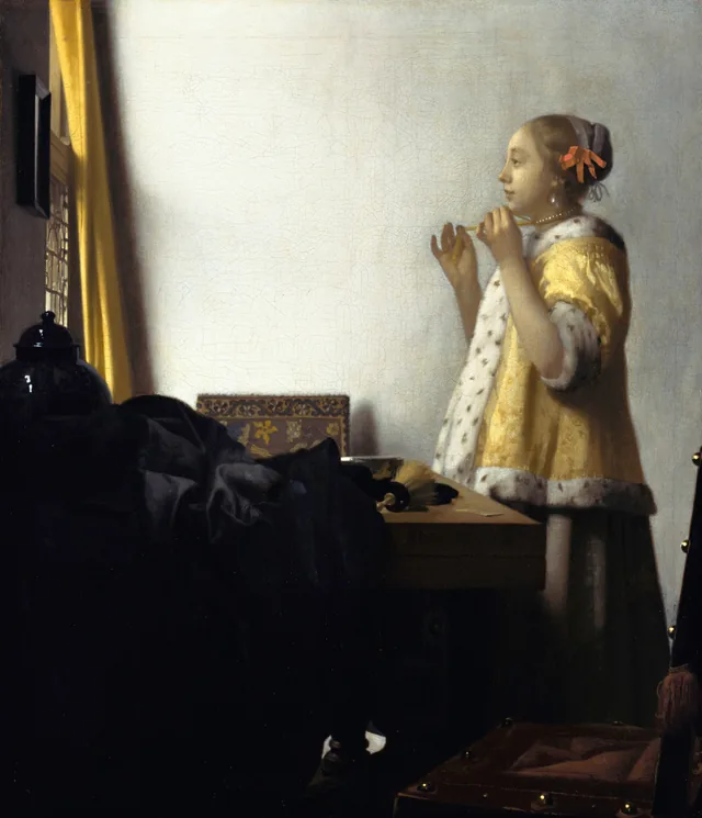 Jovem dama com colar de pérolas, Johannes Vermeer