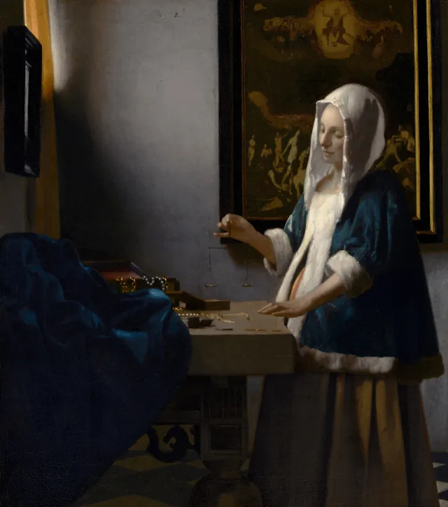 Mulher segurando uma balança, Johannes Vermeer
