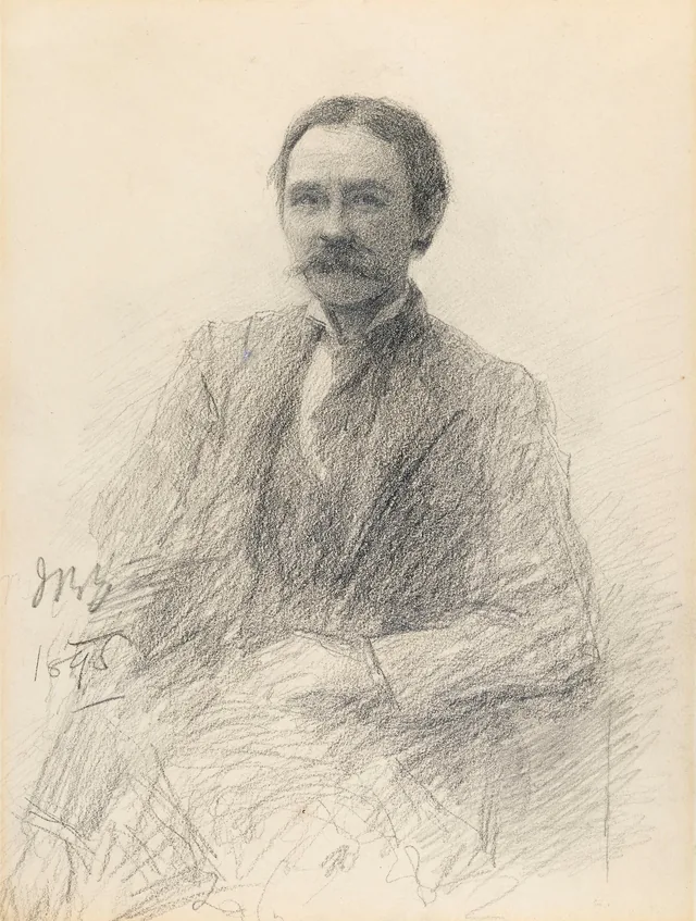 Douglas Hyde (1860-1949), erudito e primeiro presidente da Irlanda, John Butler Yeats