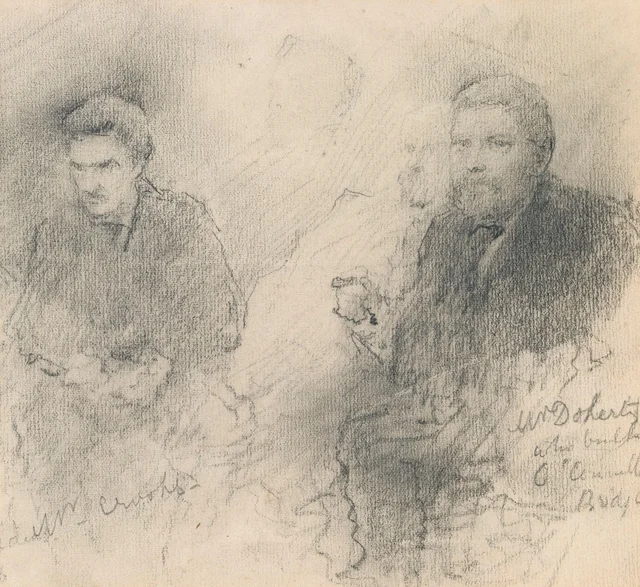 El señor Crooks y el señor Doherty, constructores del banco del puente O'Connell, John Butler Yeats