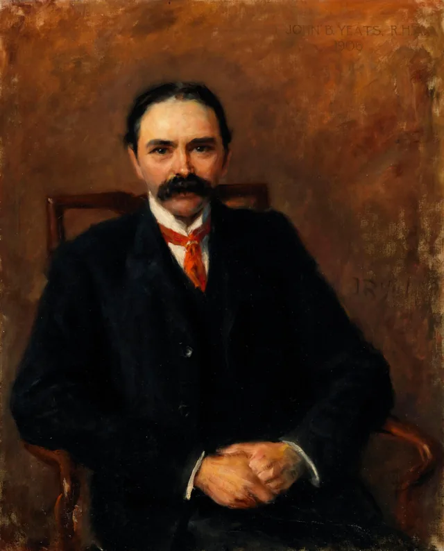Retrato de Douglas Hyde, primeiro presidente da Irlanda (1860-1949), poeta e erudito, John Butler Yeats