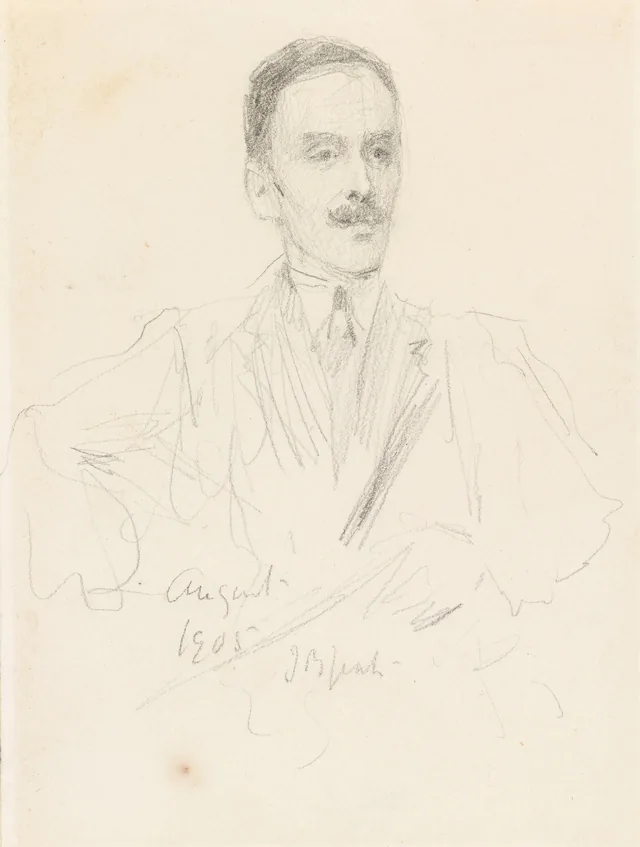 Sir Hugh Lane (1875-1915), futuro diretor da Galeria Nacional da Irlanda, John Butler Yeats